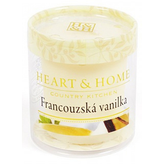Heart & Home Francúzska vanilka Sójová vonná sviečka bez obalu horí až 15 hodín 53 g