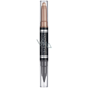 Rimmel London magnify Eyes 2v1 očné tiene a kajalová ceruzka 008 On Taupe Of The World 1,6 g