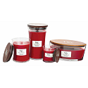 Woodwick Pomegranate - Granátové jablko vonná sviečka s dreveným knôtom a viečkom sklo veľká 609,5 g