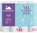 Harmony Soft biely neperforovaný toaletný papier 15,7 m 3 vrstvy 24 ks