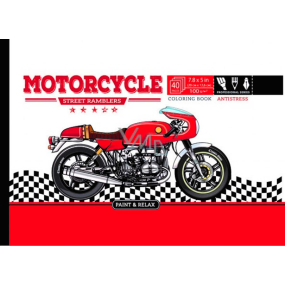 Ditipo Relaxačné maľovanky v tvrdej väzbe Motorky 200 x 126 mm 20 strán