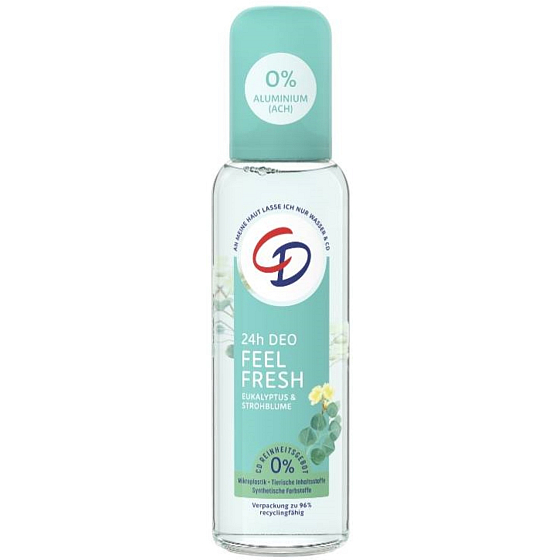 CD Feel Fresh Eukalyptus & Slamienka telový deodorant sprej sklo 75 ml