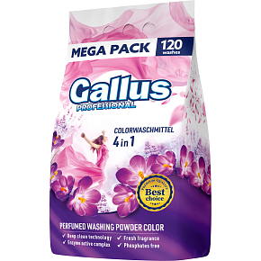 Gallus prací prášok, 120 dávok, color, 6,6 kg
