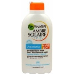 Garnier Ambre Solaire SPF50 + mlieko na opaľovanie pre citlivú pokožku 200 ml