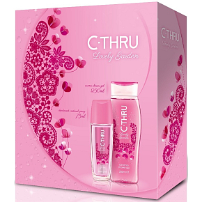 C-Thru Lovely Garden parfumovaný dezodorant sklo pre ženy 75 ml + sprchový gél 250 ml, kozmetická sada C-Thru Lovely Garden parfumovaný dezodorant sklo pre ženy 75 ml + sprchový gél 250 ml, kozmetická sada