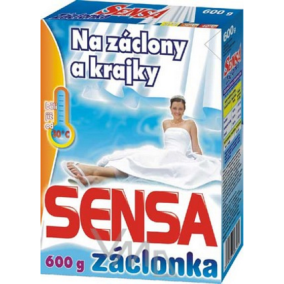 Sensa Záclonka s bieliacimi účinkami na záclony a čipky prací prášok 600 g