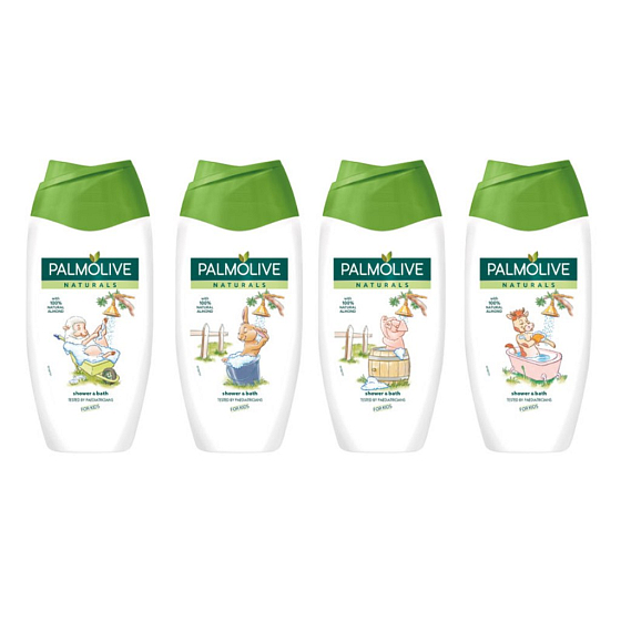 Palmolive Naturals For Kids 2v1 sprchový gél a pena do kúpeľa 250 ml 1 kus