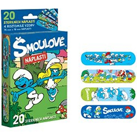 Šmolkovia Náplasti sterilné pre deti 20 kusov