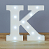 Nekupto Drevené LED písmeno K dekorácie 16 cm