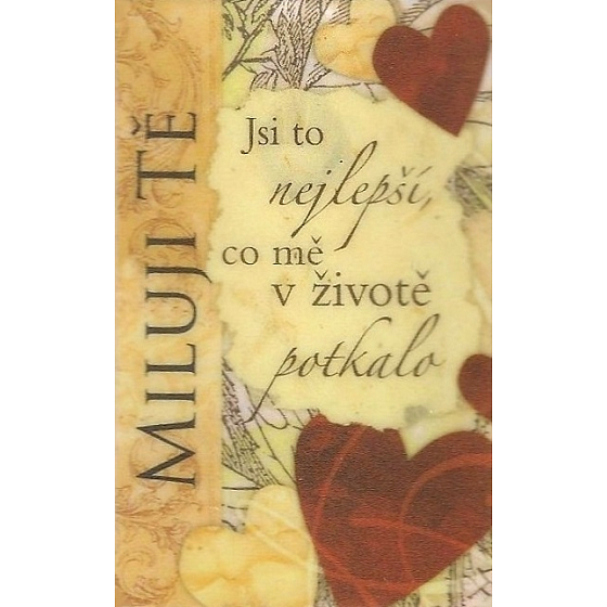 Albi Baterka do kabelky Milujem Ťa 8,5 x 5,5 cm