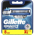 Gillette Mach3 Turbo náhradné hlavice 8 kusov, pre mužov