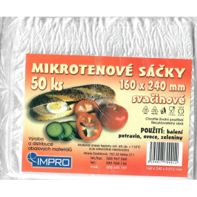 Impro Sáčok mikroténový desiatový 12my 160 x 240 mm 50 kusov