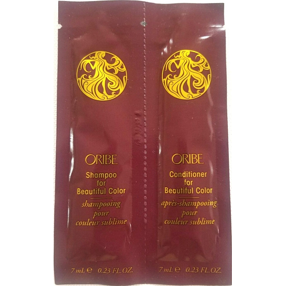 Oribe For Beautiful Color Vysoko šetrný šampón a kondicionér pre oslnivú farbu vlasov 2 x 7 ml, duopack