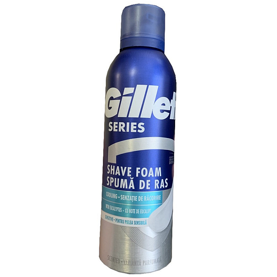 Gillette Series Sensitive Cool pena na holenie pre mužov 200 ml