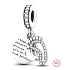 Striebro 925 I love you always and forever - footprints, prívesok 2v1 pre náramok rodina