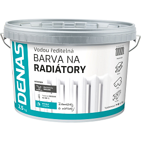 DENAS FARBA NA RADIÁTORY rýchloschnúca, 0100 biela, 2,5 kg