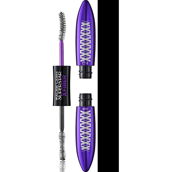 Loreal Paris False Lash Superstar X Fiber riasenka Xtreme Black 7,1 + 6,9 ml