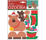 Skladacia papierová ozdoba Vianočný sob 23 x 19 cm