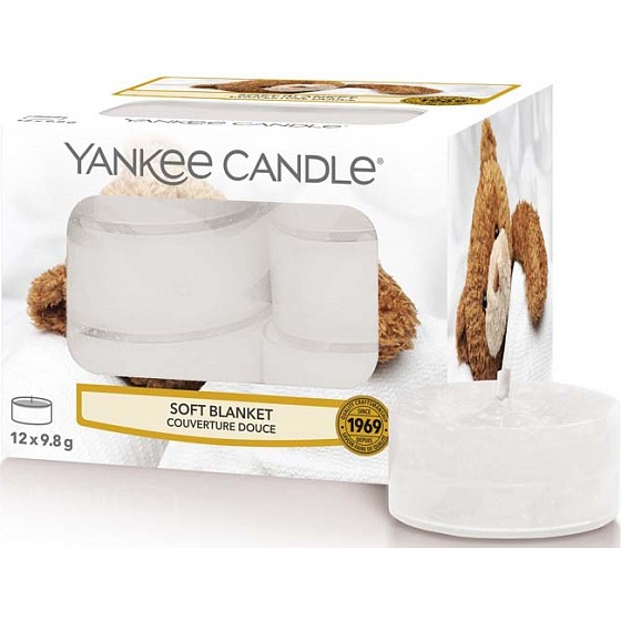 Yankee Candle Soft Blanket - Jemná prikrývka vonná čajová sviečka 12 x 9,8 g