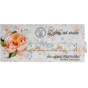 Bohemia Gifts Mliečna interaktívna čokoláda od srdca - Pre najlepšiu mamu 100 g