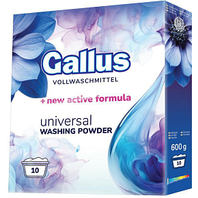 Gallus prací prášok Universal, 10 dávok, 600 g