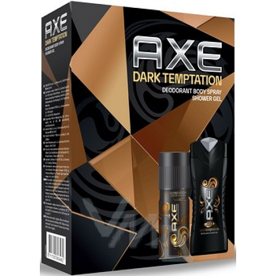 Axe Dark Temptation deodorant sprej 150 ml + sprchový gél 250 ml, kozmetická sada