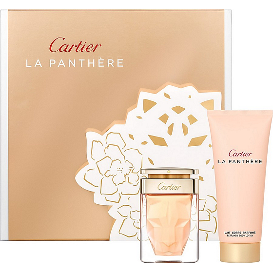 Cartier La Panther toaletná voda pre ženy 50 ml + telové mlieko 100 ml, darčeková sada