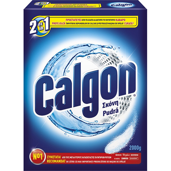 Calgon 2v1 zmäkčovač vody v prášku proti vodnému kameňu 2000 g