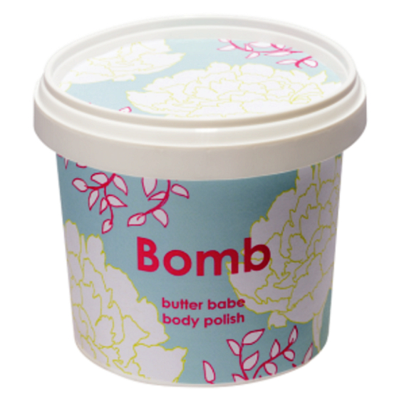 Bomb Cosmetics Maslové bábätko Prírodný telový peeling ručne vyrobené 375 g