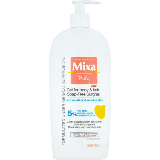 Mixa Baby Gel for Body & Hair extra vyživujúci umývací gél na telo a vlásky 400 ml
