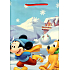 Ditipo Darčeková papierová taška 26,4 x 12 x 32,4 cm Disney Mickey Mouse a Pluto na korčuliach