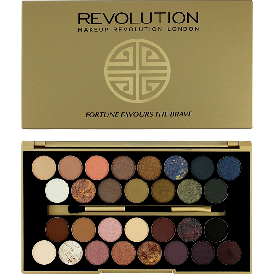Makeup Revolution Fortune Favours The Brave paletka 30 očných tieňov 16 g