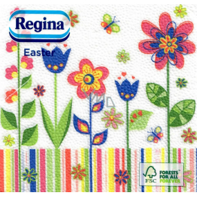 Regina Papierové obrúsky 1 vrstvové 33 x 33 cm 20 kusov Veľkonočné Farebné kvety