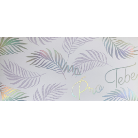Obálka Albi Wish - Obálka na peniaze, holografické listy 9 x 19 cm