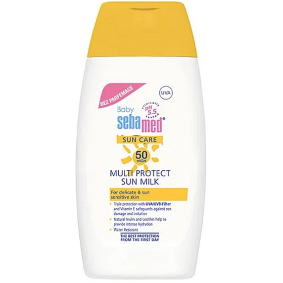 SebaMed Baby Sun Care OF50+ opaľovacie mlieko pre deti bez parfumu 200 ml