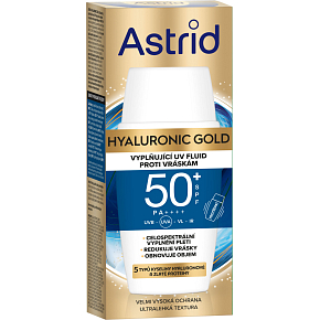 Astrid Hyaluronic Gold denný pleťový fluid SPF 50, 50 ml