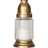 Bispol hřbitovní skleněná lampa elegantná, doba horenia 15 hodín 50 g, výška 16,5 cm