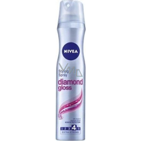 Nivea Diamond Gloss pre oslnivý lesk lak na vlasy 250 ml