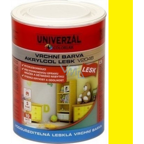 Colorlak Akrylcol Lesk V2046 vodouriediteľná lesklá vrchná farba Žltá medová 0,6l