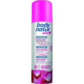 Body Natur Sensitive Šípkový olej a Esenciálny olej depilačné pena 200 ml