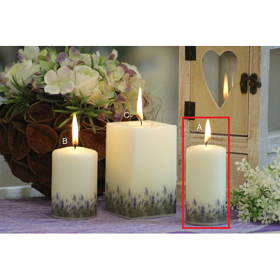 Lima Lavender vonná sviečka slonová kosť valec 50 x 100 mm 1 kus