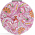 Diva & Nice Zrkadielko dvojité klasické a zväčšovacie guľaté - mandala ružovobiela 7 cm