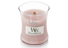 Woodwick Rosewood - Palisander vonná sviečka s dreveným knôtom a viečkom sklo malá 85 g