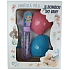 Bohemia Gifts Morská víla bomba do kúpeľa 2 x 50 g + pena do kúpeľa 30 ml, kozmetická sada pre deti