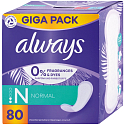 Always Normal Fresh Protection slipper intímne vložky bez parfumu 80 ks