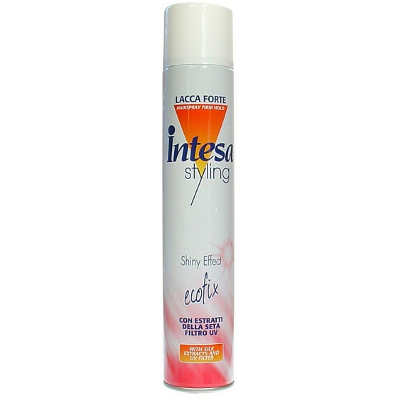 Intesa Styling Shiny Effect lak na vlasy s leskom silné napätie ružová 500 ml