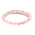 Ruženin náramok elastický prírodný kameň, guľôčka 8 mm / 16 - 17 cm, kameň lásky