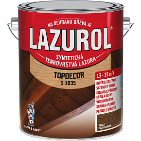 Lazurol Topdecor S1035 tenkovrstvá lazúra na drevo T022 palisandr, 2,5 l Lazurol Topdecor S1035 tenkovrstvá lazúra na drevo T022 palisandr, 2,5 l
