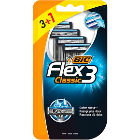 BIC Pánsky jednorazový holiaci strojček Flex3 Classic, 3+1ks BIC Pánsky jednorazový holiaci strojček Flex3 Classic, 3+1ks