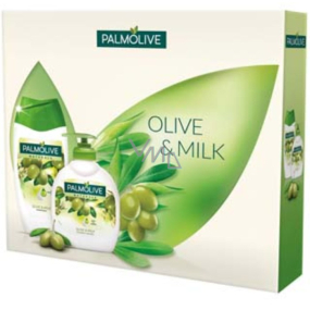 Palmolive Olive Milk sprchový gél 250 ml + Olive tekuté mydlo 300 ml, kozmetická sada